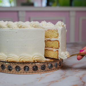 Triple Vanilla Cake Slice