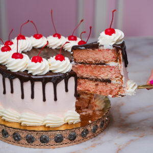 Cherry Chip Ganache Cake